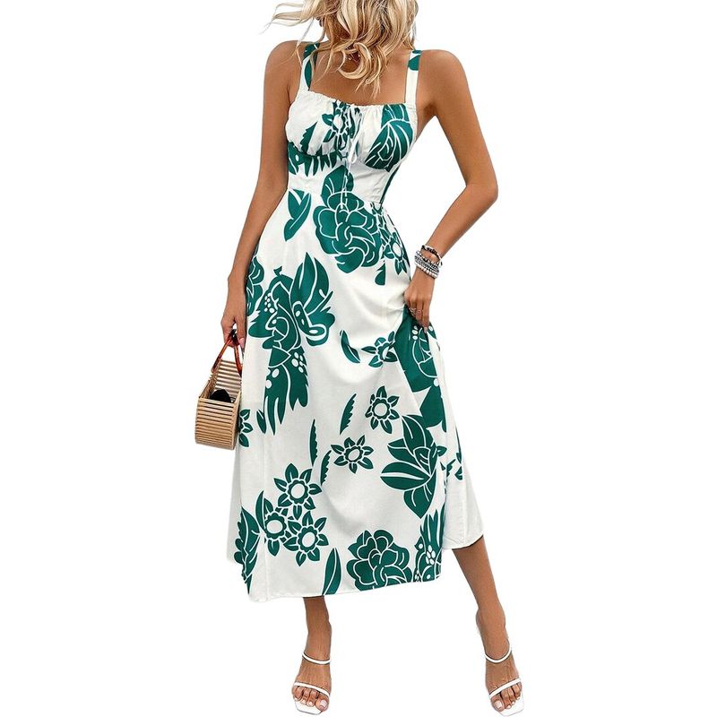 Kayla Paris Womens Printed Midi Dress